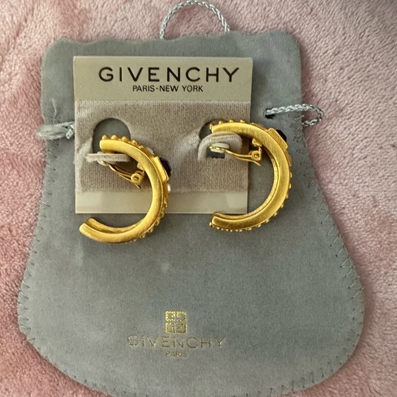 Givenchy Gold Earrings with Purple Accents - Picture 4 of 4